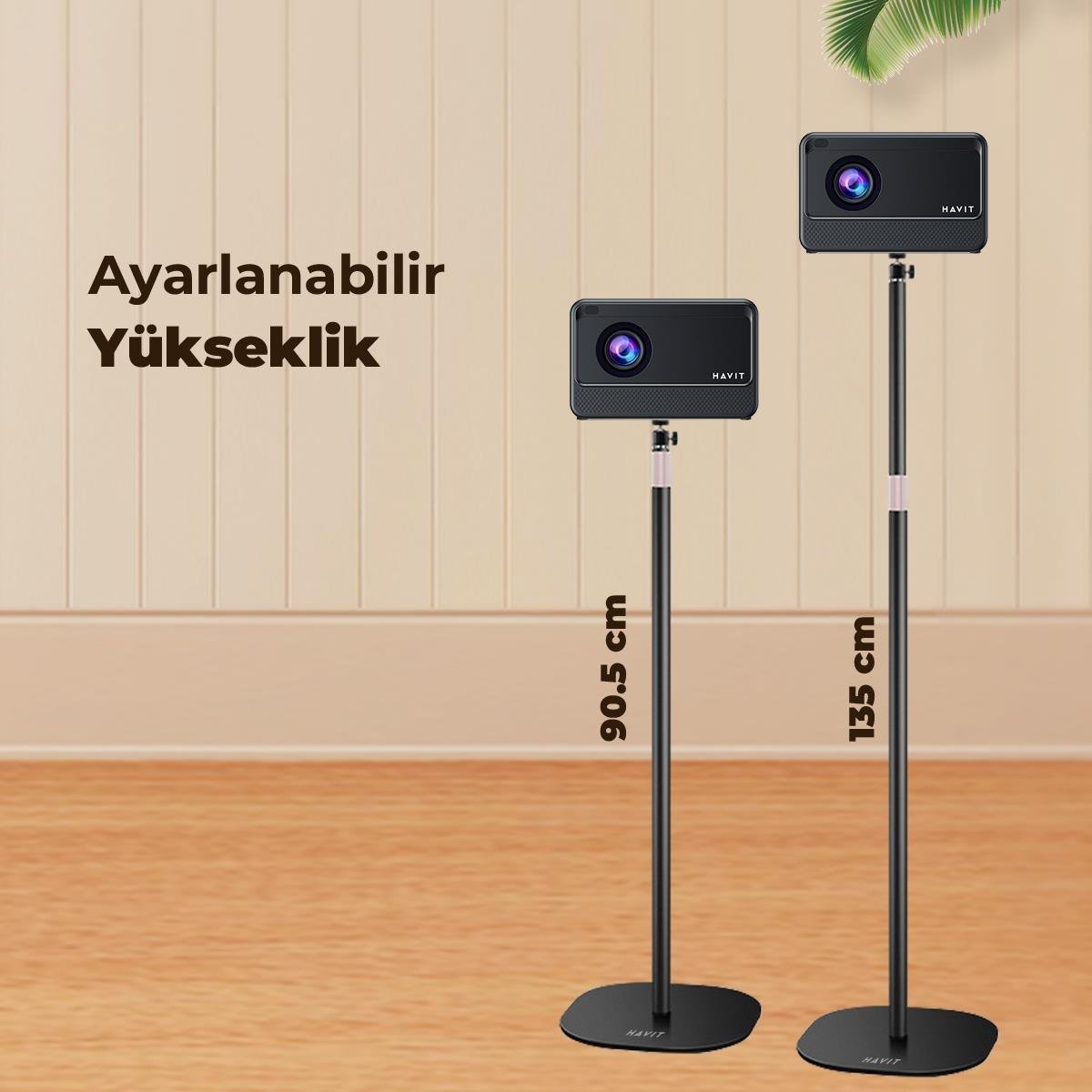 Havit PA305 Ayaklı Projeksiyon Tripod 90 - 135cm Ayarlanabilir Yükseklik Karbon Çelik