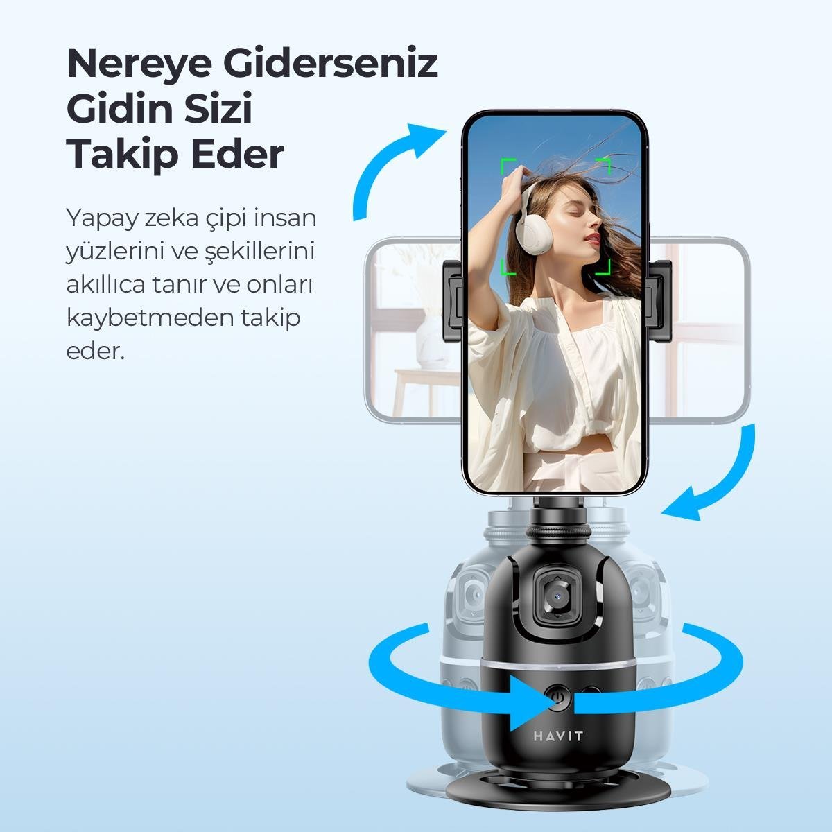 Havit ST7609 Otomatik Yüz Takip Sistemli Telefon Tutucu