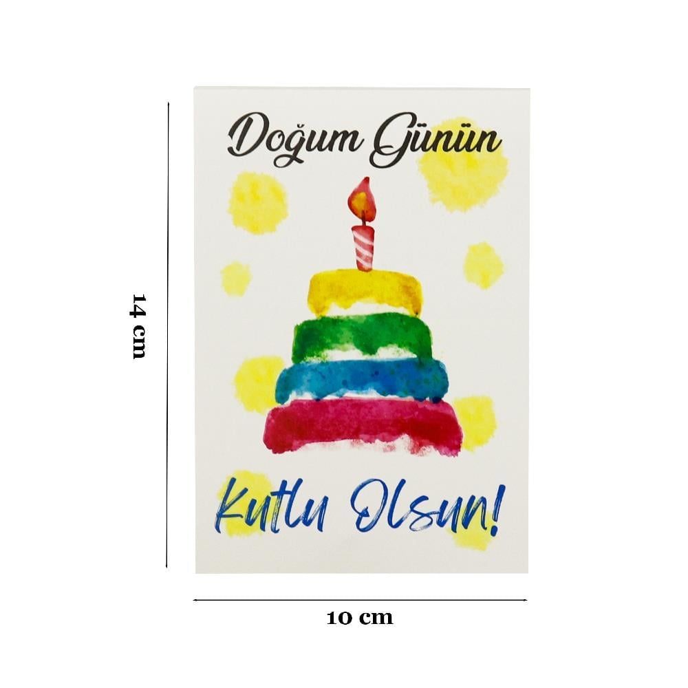 10x14 CM Doğum Günü Tebrik Kartı Model-3
