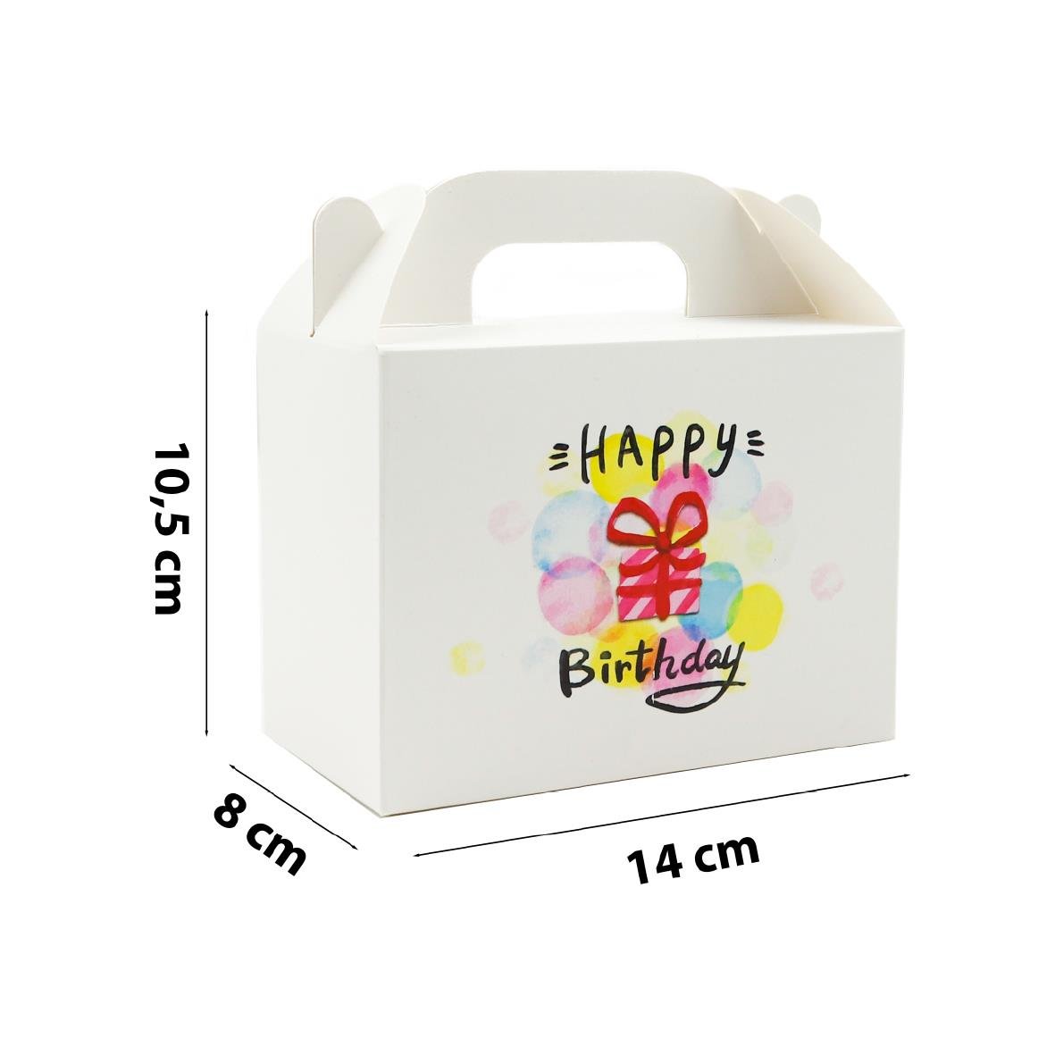 10x14 Doğum Günü Temalı El Geçme Hediye Kutusu M3 (3'lü Set)