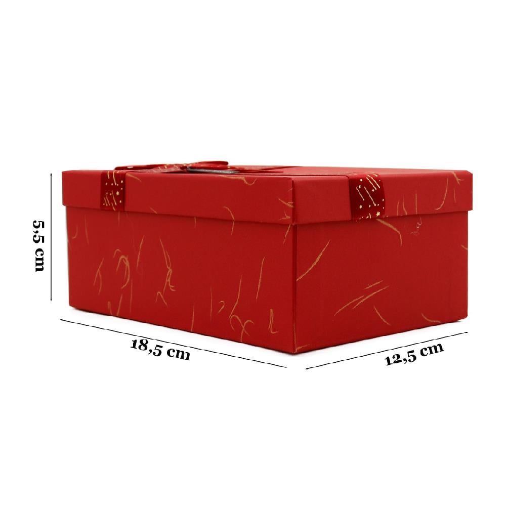 18,5x12,5 CM Kırmızı Premium Kalite Hediye Kutusu