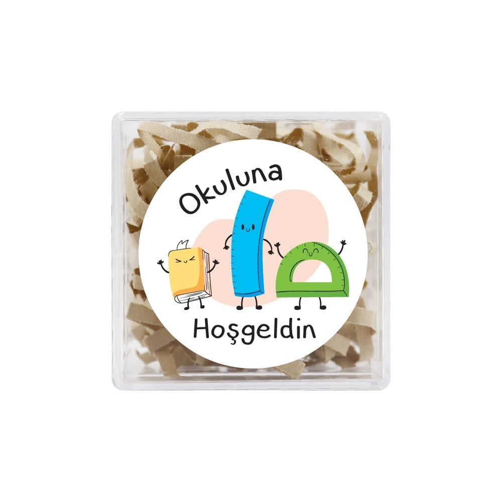 4 CM Okuluna Hoşgeldin Baskılı Etiket Model-1