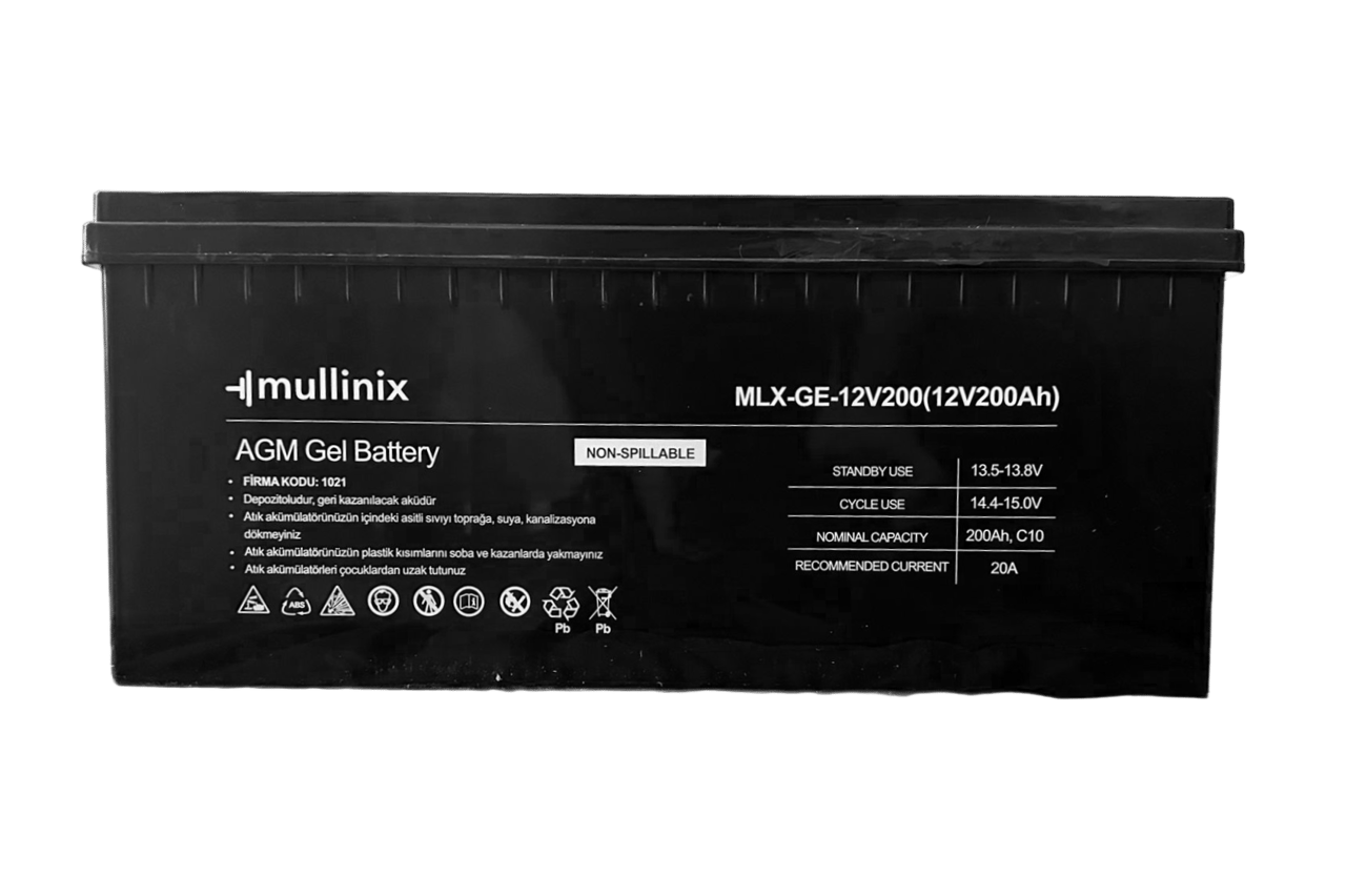 12V 200Ah Derin Döngülü AGM Jel Akü