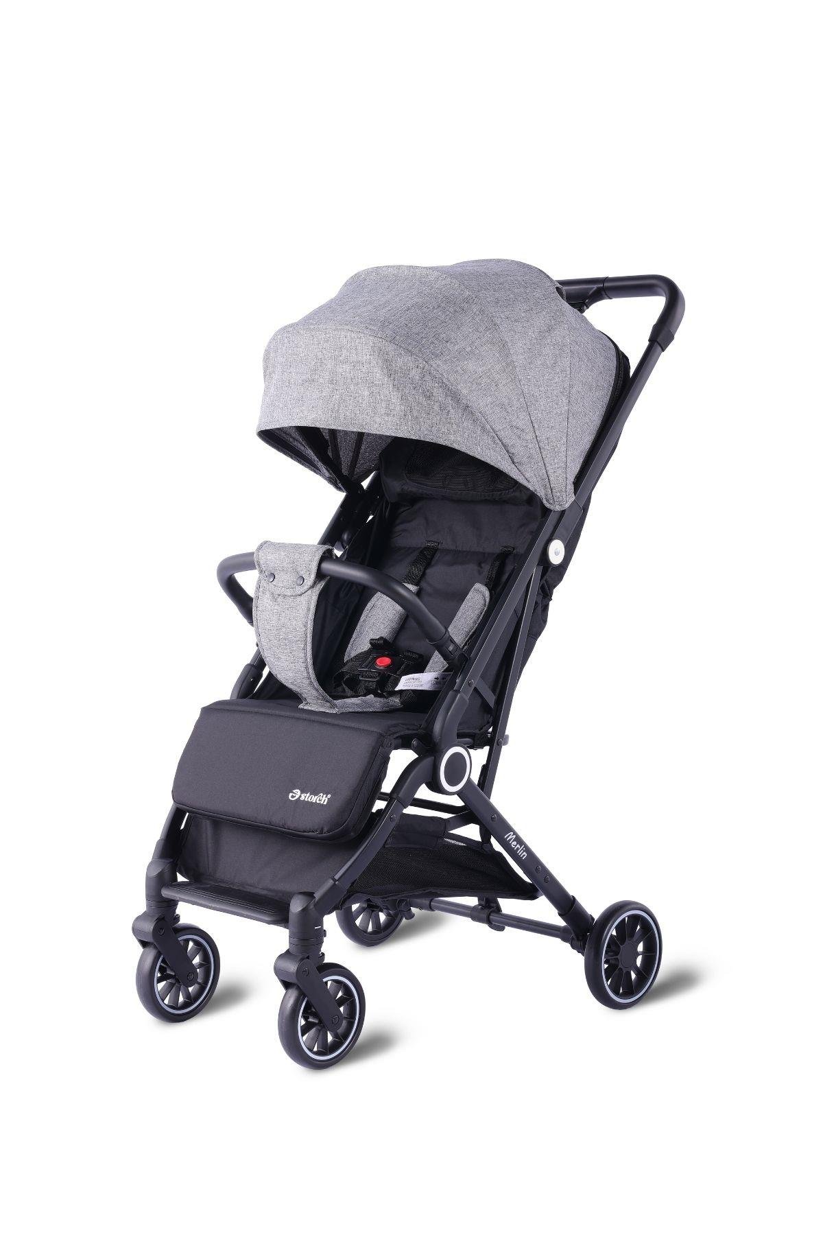 Baby Storch - Merlin Model Compact Bebek Arabası Kabin boy - Gri