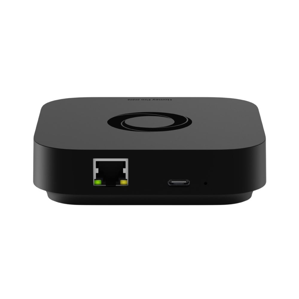 Homey Pro Mini Gigabit Ethernet ve USB-C bağlantı portları