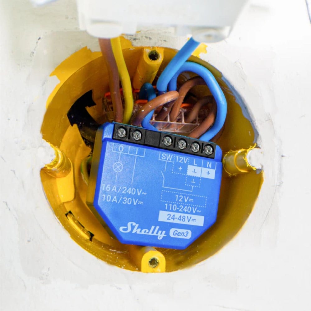 Shelly 1 Mini Gen3 buat içi montaj uygulaması