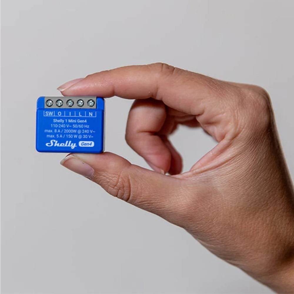 Shelly 1 Mini Gen4 kompakt boyutlu mini akıllı röle