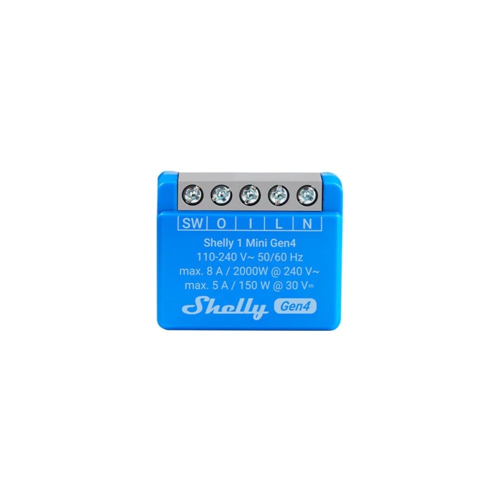 Shelly 1 Mini Gen4 kuru kontaklı mini akıllı röle ön görünüm
