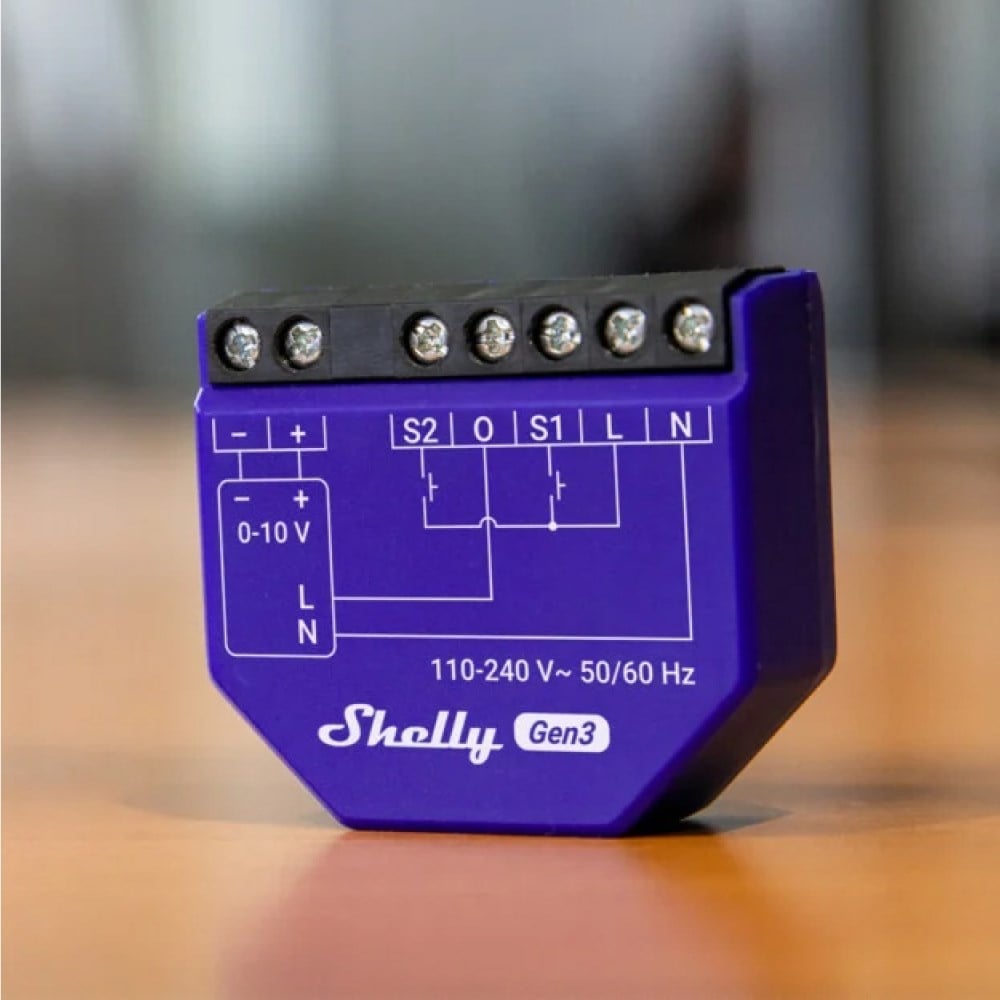 Shelly Dimmer 0/1-10V PM Gen3 bağlantı detayları