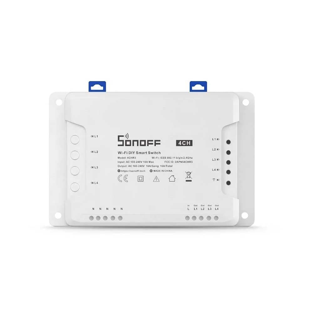 SONOFF 4CHR3 4 kanallı Wi-Fi akıllı anahtar modülü ön görünüm