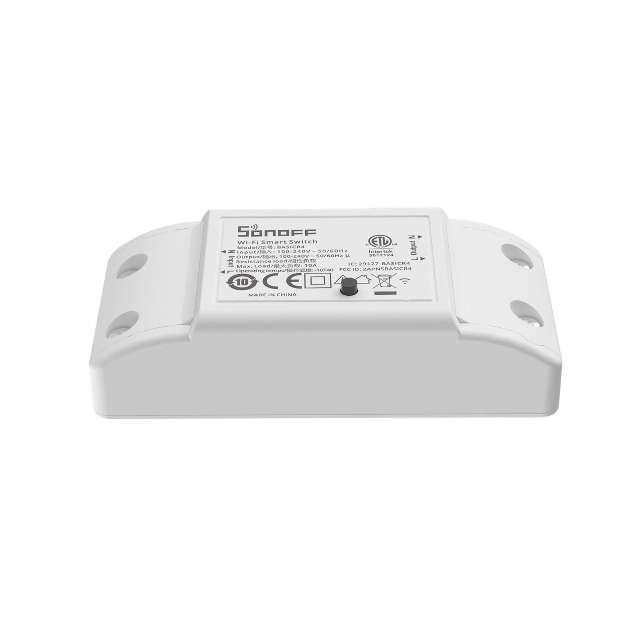 SONOFF BASICR4 teknik etiket ve bağlantı bilgileri