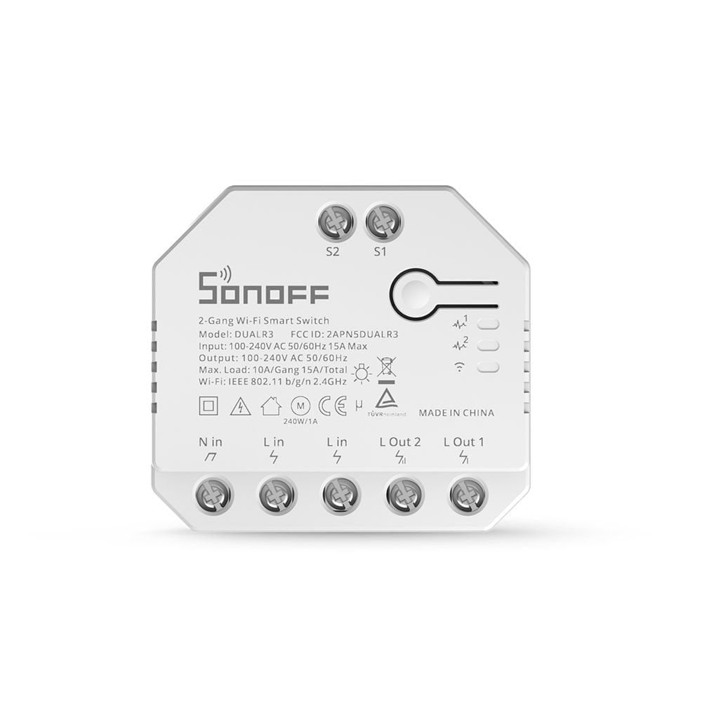 SONOFF DUALR3 bağlantı terminalleri