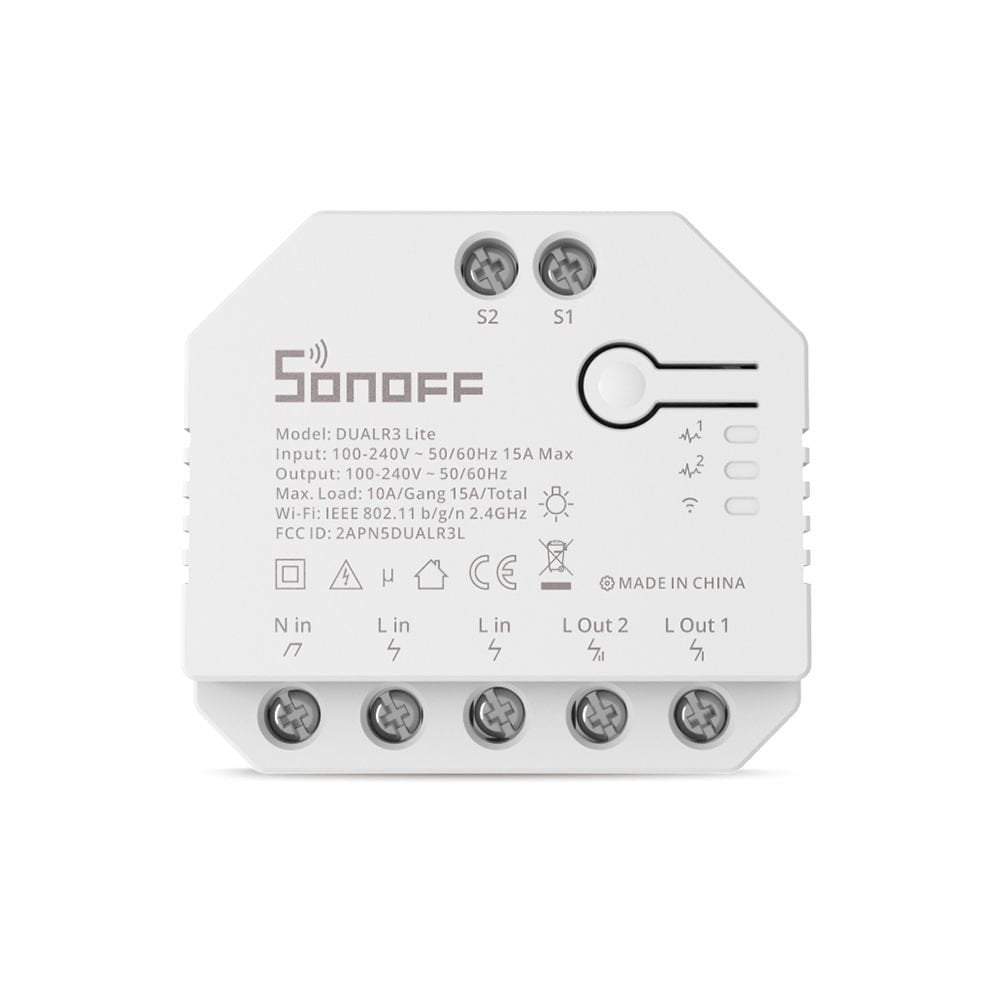 SONOFF DUALR3 Lite bağlantı terminalleri