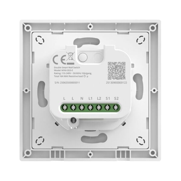 SONOFF MINI-2GS-E arka bağlantı terminalleri ve kablolama yapısı