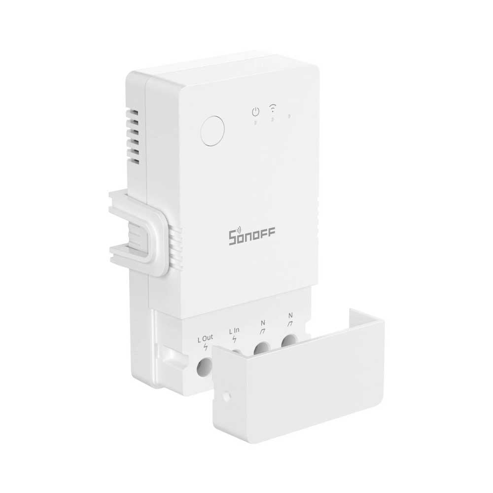 SONOFF POWR316 bağlantı terminalleri açık akıllı enerji ölçüm rölesi görseli