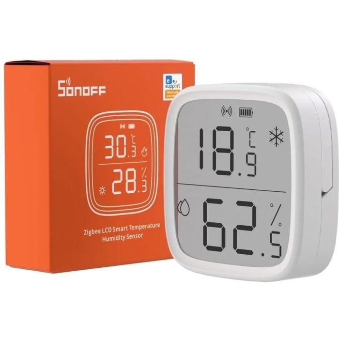 SONOFF SNZB-02D LCD Ekranlı Akıllı Sıcaklık ve Nem Sensörü
