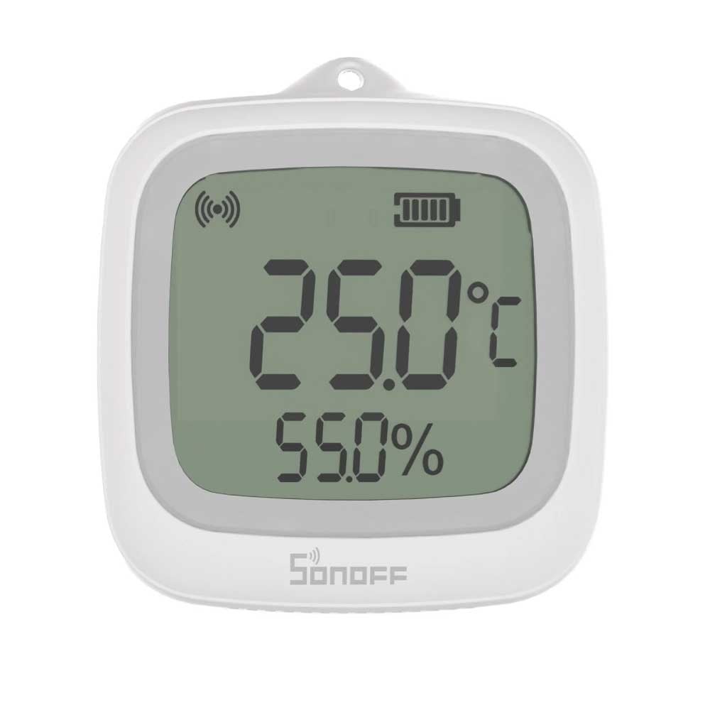 SONOFF SNZB-02WD ekranlı sıcaklık ve nem sensörü ön görünüm