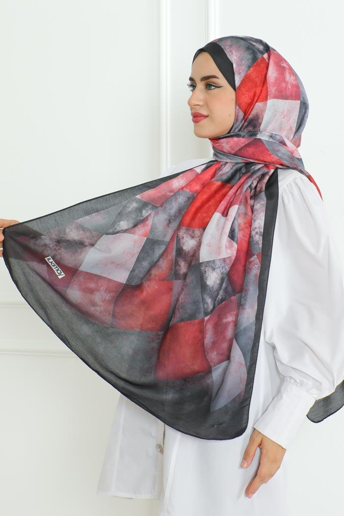 Kalen Desenli Soft Şal 1152 - Siyah