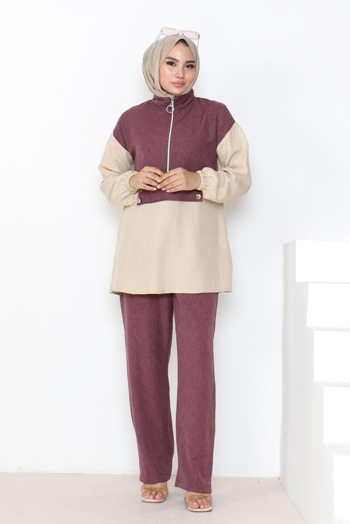 Veray Tunik Pantolon İkili Takım 931 - Mürdüm
