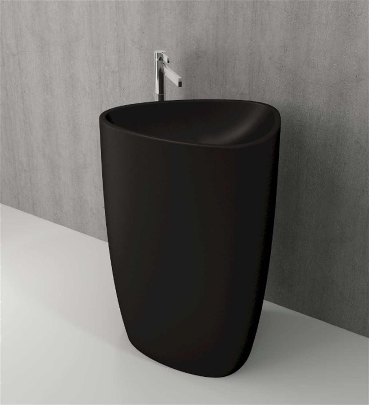 BOCCHI Etna Monoblok Lavabo, Mat Siyah1075-004-0125