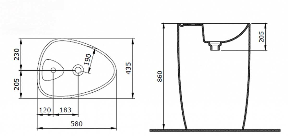 Bocchi Etna Yerden Monoblok Lavabo Batarya Banklı Mat Gri1337-006-0126