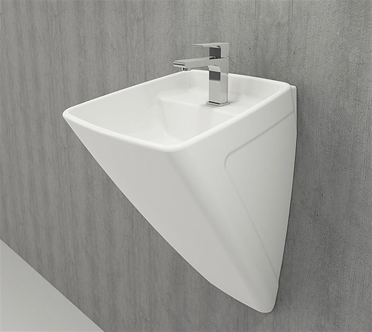 BOCCHI Firenze Asma Monoblok Lavabo, 48 cm, Parlak Beyaz1082-001-0126