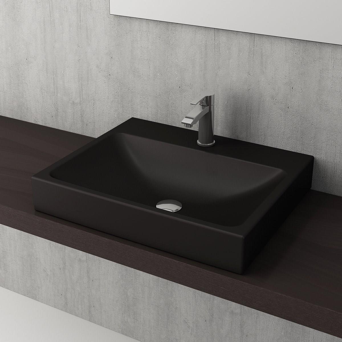 BOCCHI Scala Arch Tezgah Üstü Lavabo, 60 cm, Mat Siyah1077-004-0126