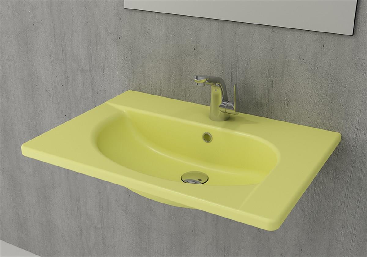 BOCCHI Taormina Arch Etajerli Lavabo, 65 cm, Mat Sarı1009-026-0126