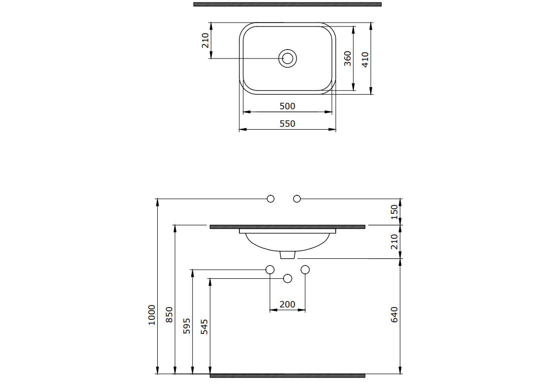 BOCCHI Taormina Tezgah Altı Lavabo, 55 cm, Mat Petrol Mavisi1006-071-0125