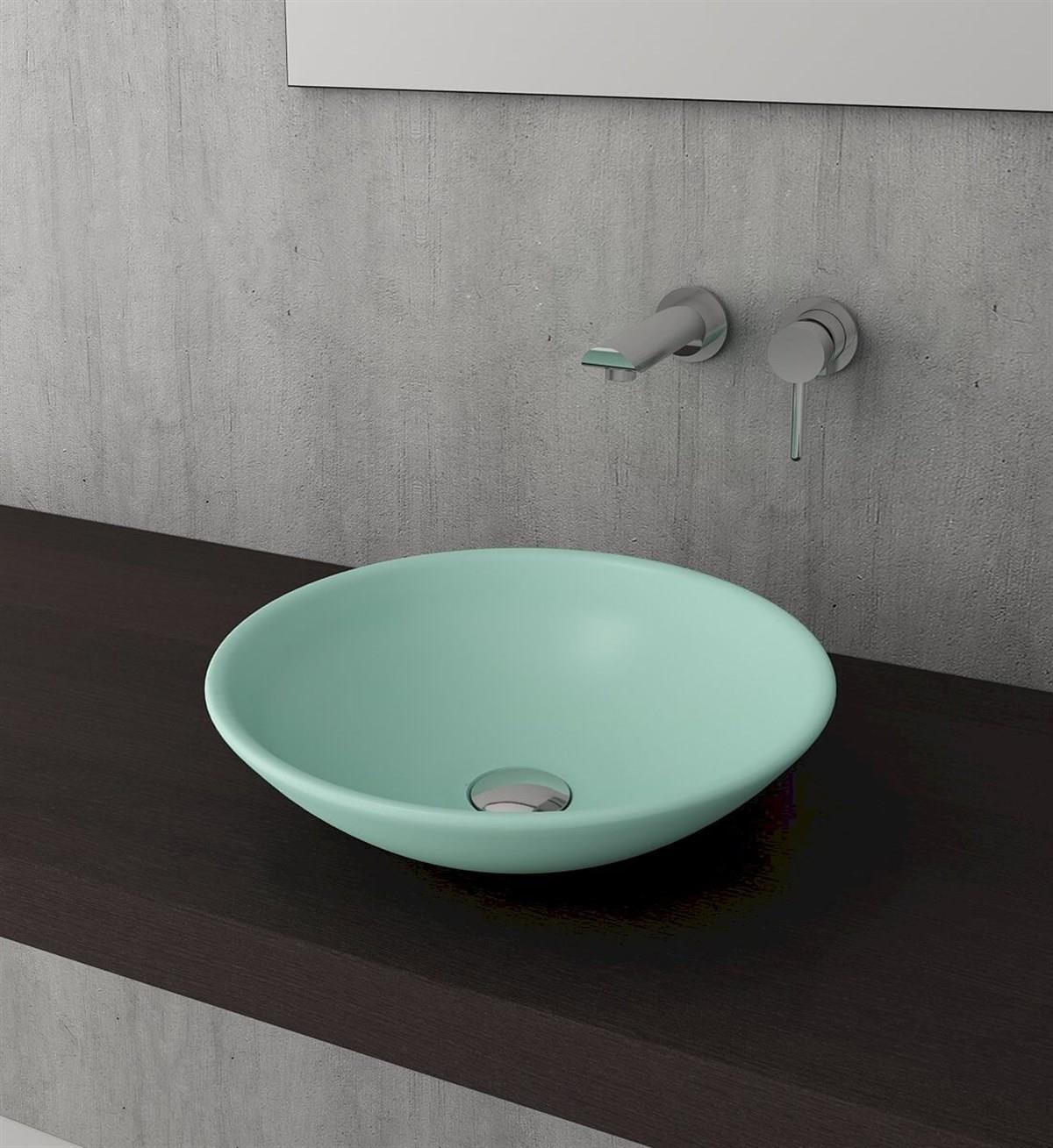 BOCCHI Venezia Çanak Lavabo, 40 cm, Mat Mint Yeşil1120-033-0125