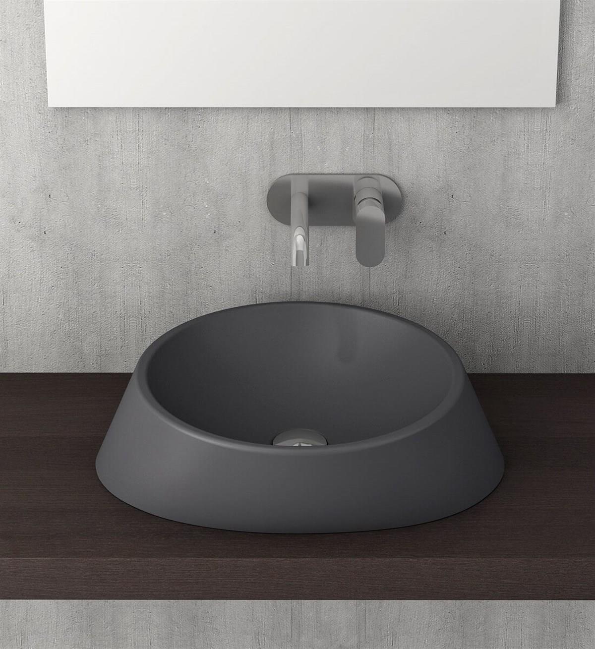 BOCCHI Venezia Çanak Lavabo Mat Antrasit 56cm1010-020-0125