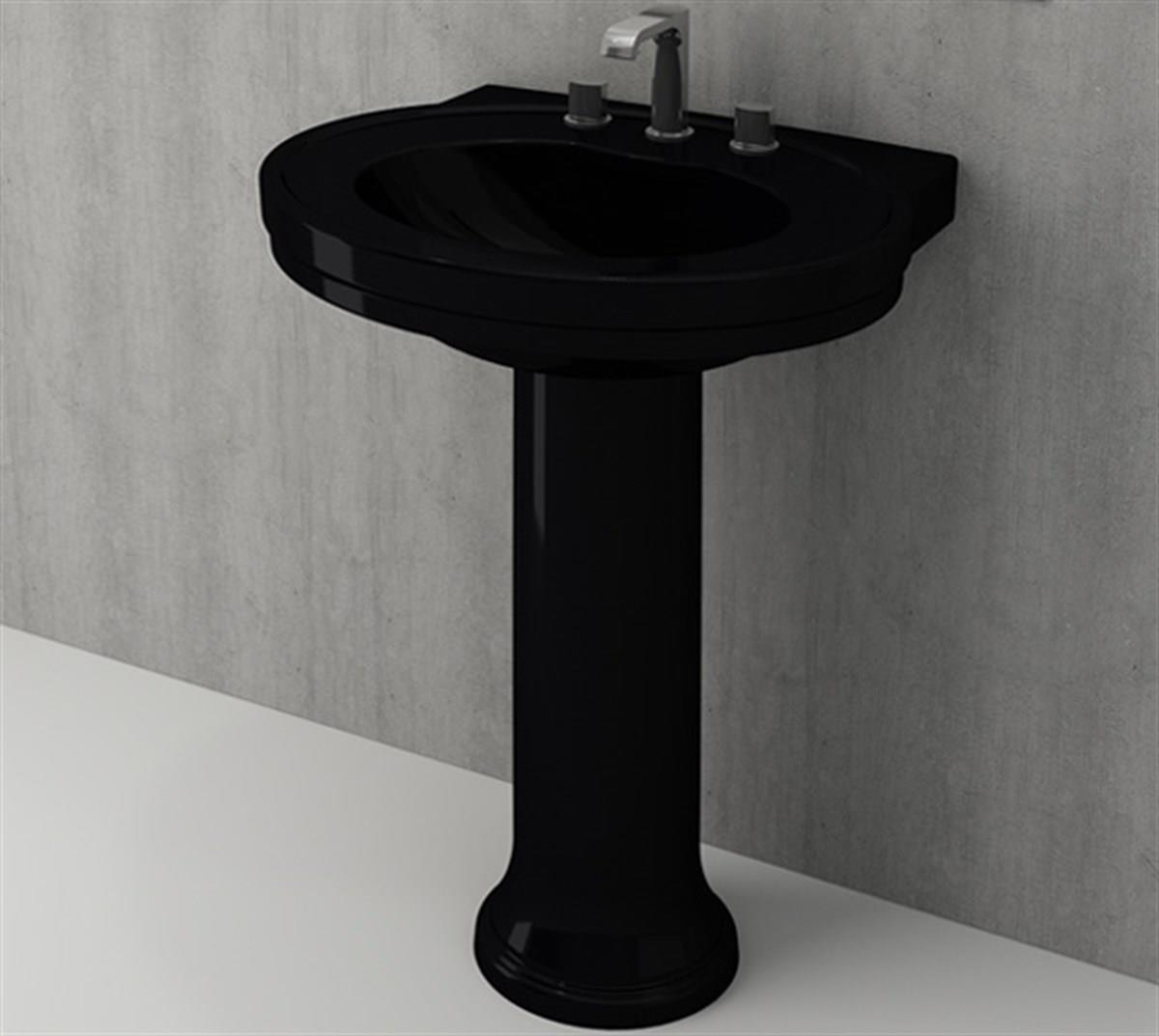 BOCCHI Verona Lavabo, 70 cm, Parlak Siyah1047-005-0126