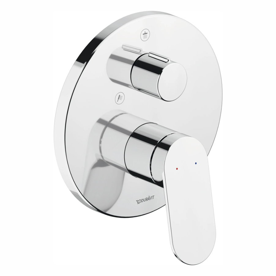 Duravit Wave Ankastre Duş Bataryası Çift Çıkışlı Parlak Krom-WA4210012010