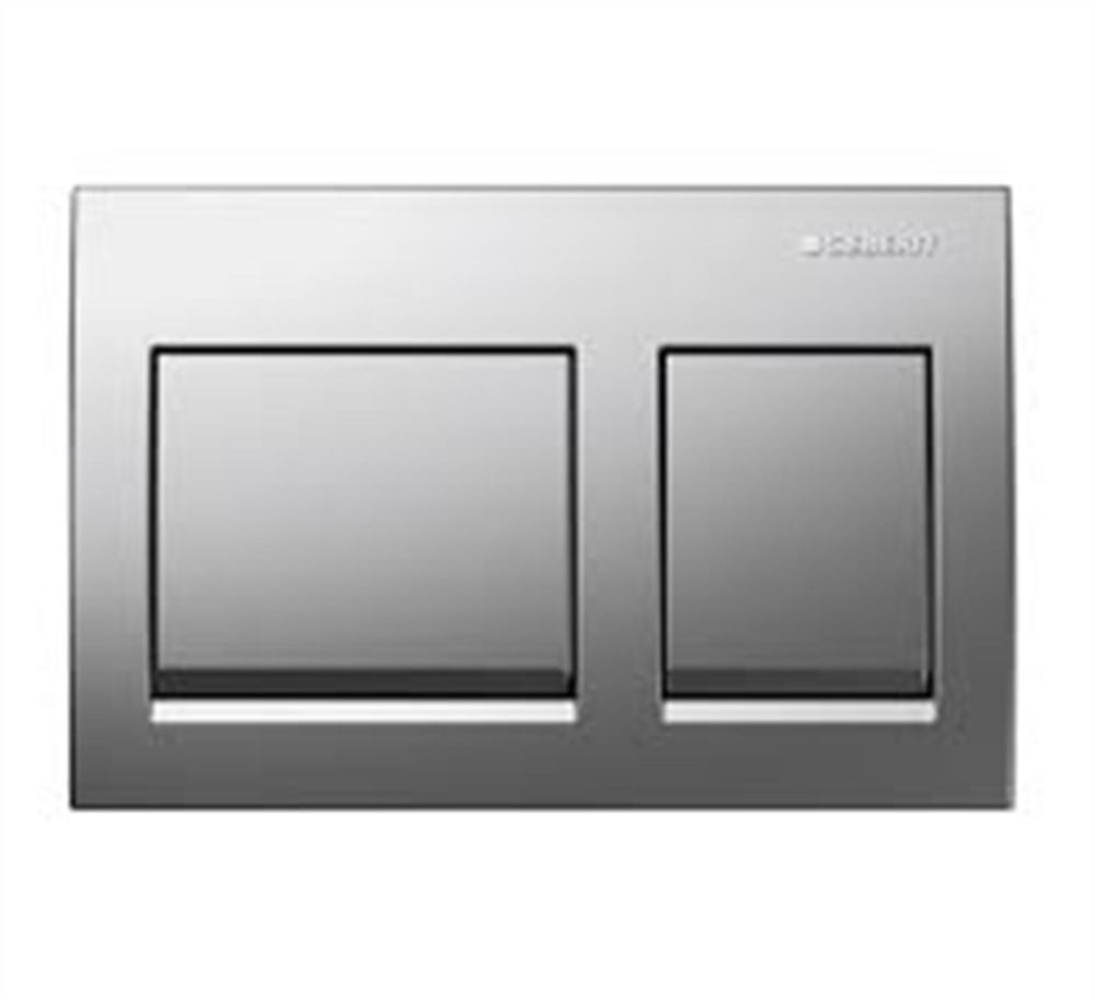 Geberit Alpha15 Kumanda Kapağı Çift Basmalı, Mat Krom
