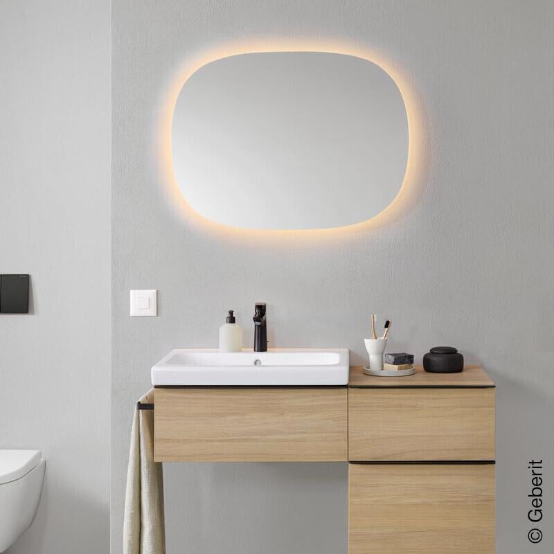 Geberit Option Oval Dolaylı Aydınlatmalı Ayna 60x80 cm-502.800.00.1