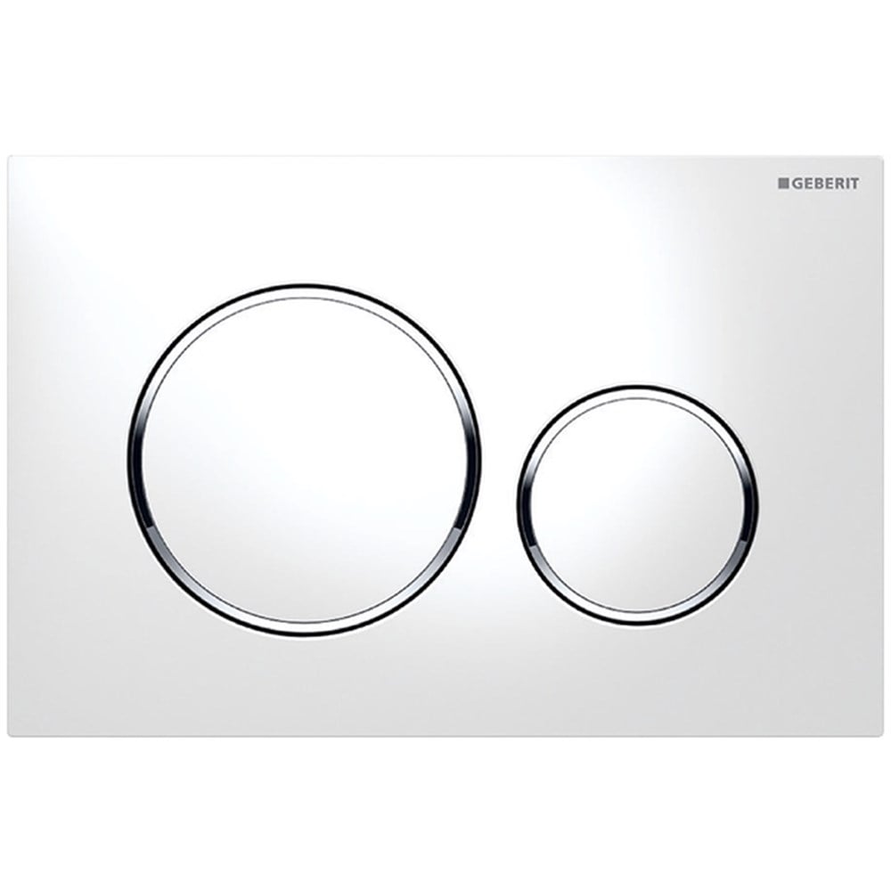 Geberit Sigma20 Kumanda Kapağı, Çift Basmalı, Beyaz/Parlak/Beyaz