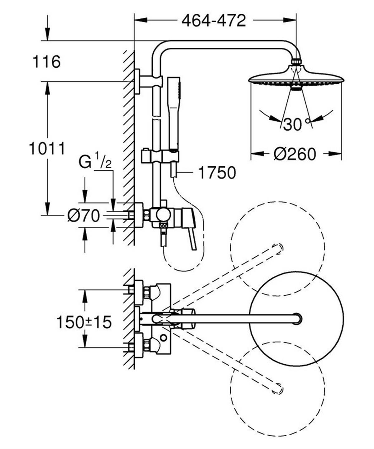 Grohe Euphoria Concetto System 260 Duş KolonuGRH-23061002