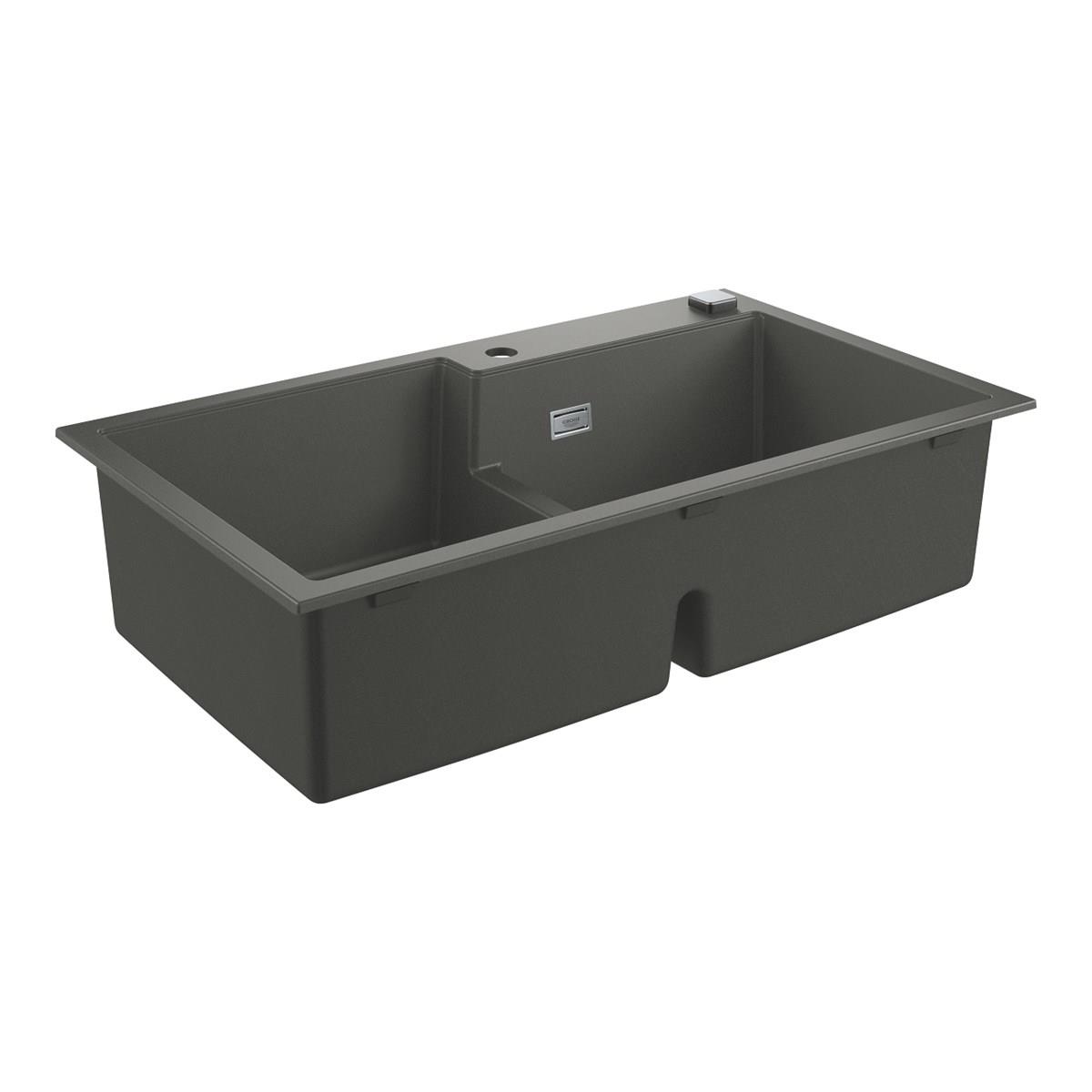 Grohe K500 60-C Çift Hazneli 86 cm Quartz Kompozit Eviye GriGRH-31649AT0