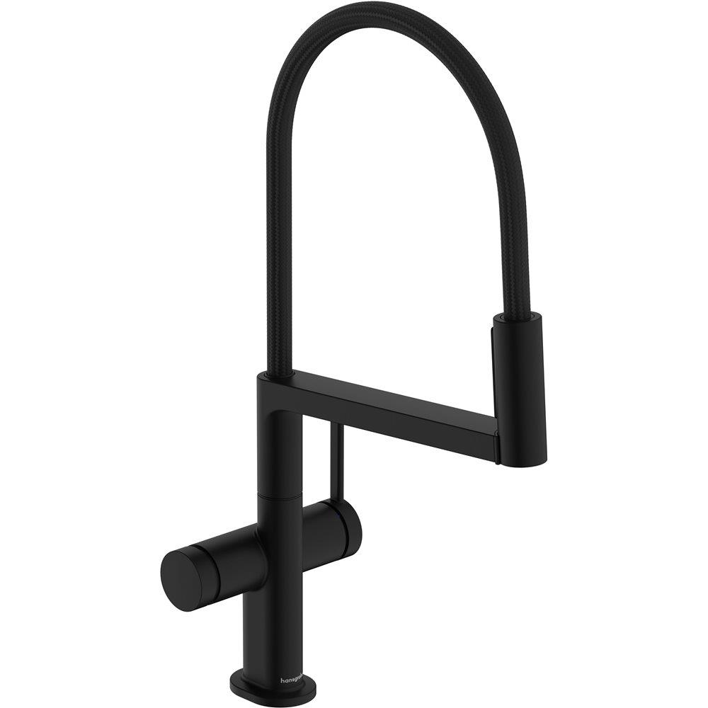 Hansgrohe Talis M54 PowderSpray Tek Kollu Eviye Bataryası Semi-Pro 3 Jet Mat Siyah-72861670