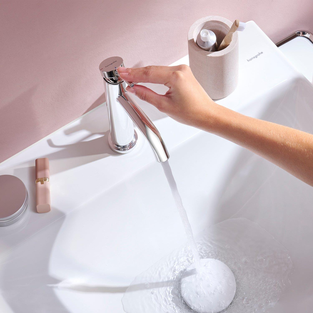 Hansgrohe Tecturis S Tek Kollu Lavabo Bataryası 110 EcoSmart Kumandalı-73310000