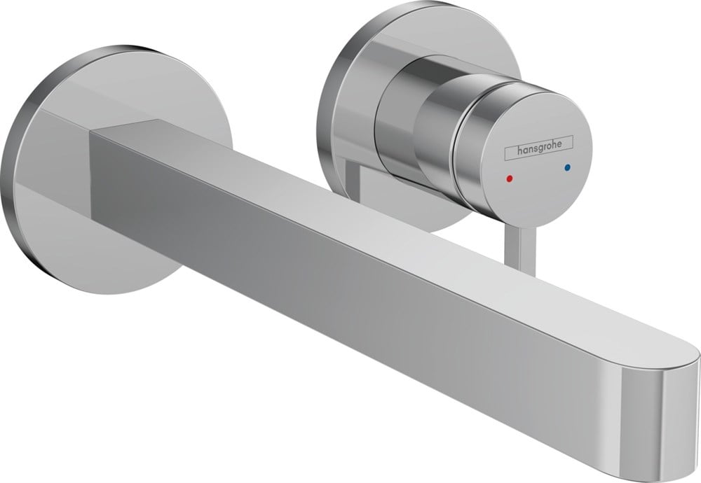 Hansgrohe Finoris Tek Kollu Lavabo Bataryası Duvara Monte 22,8 cm Gaga İle Krom76050000
