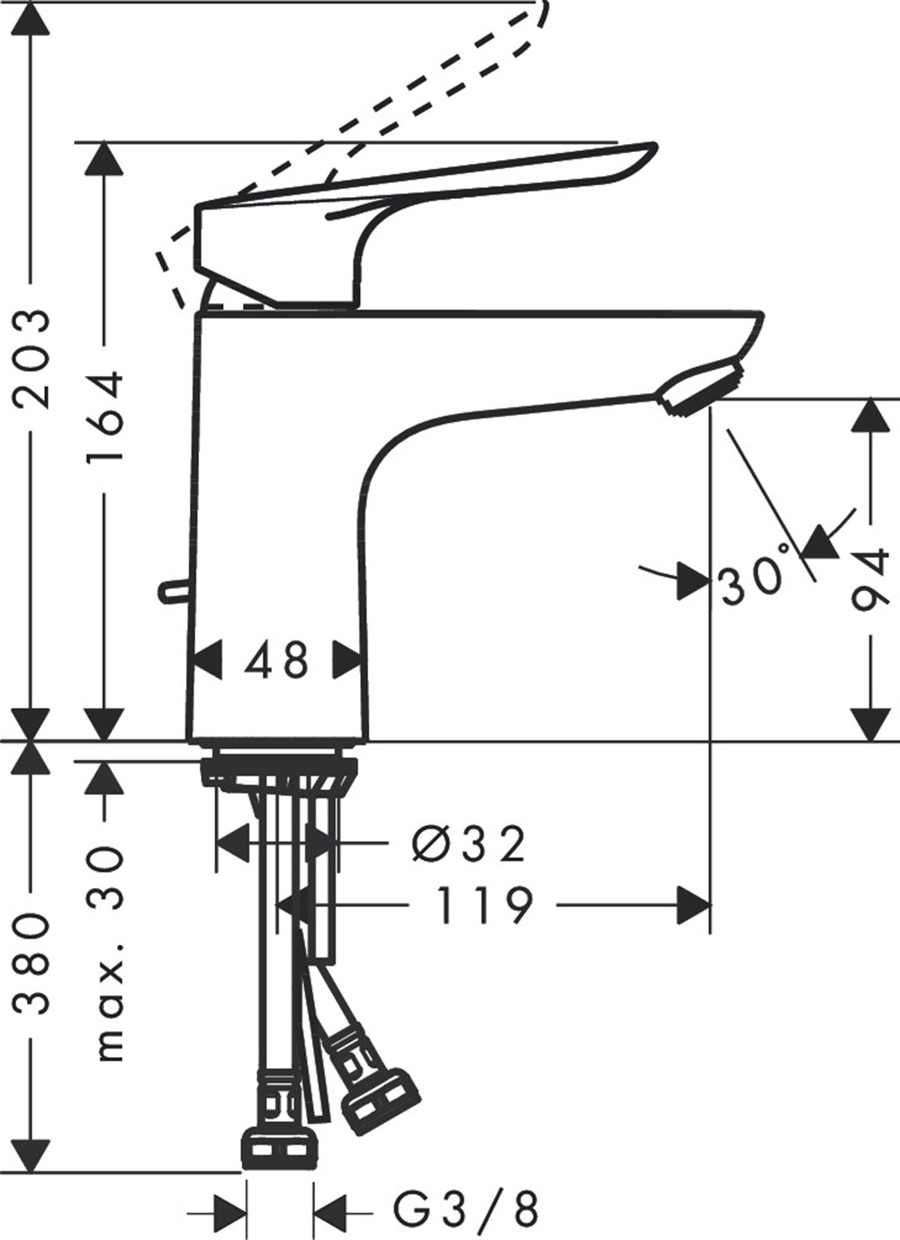 Hansgrohe Logis E Lavabo BataryasıHG71178000