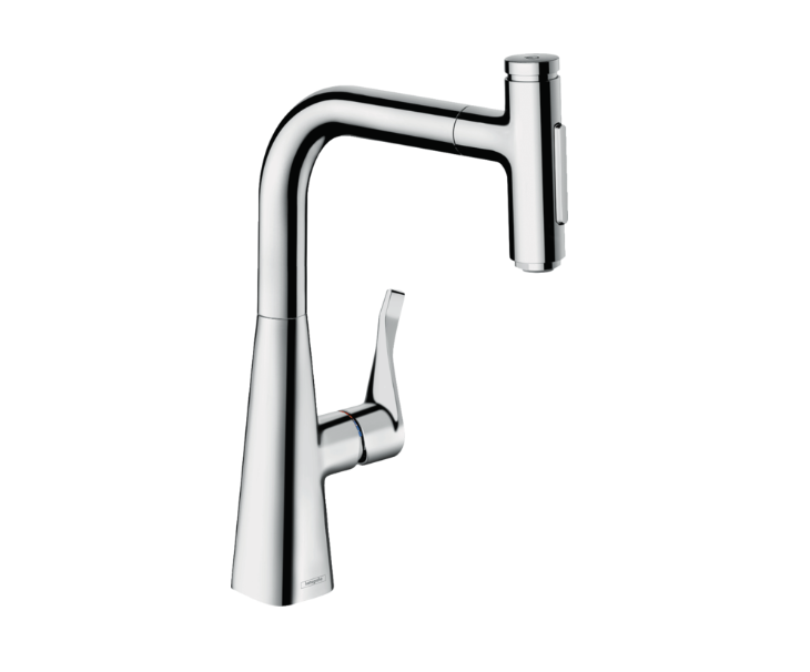 Hansgrohe Metris Select M71 Tek Kollu Eviye Bataryası 240, Çekilebilir El Duşu 2Jet SboX 7381700073817000