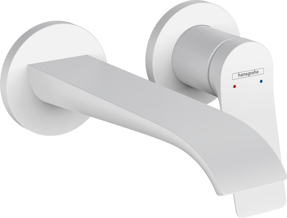 Hansgrohre Vivenis Tek kollu lavabo bataryası ankastre duvara monte 19,2 cm gaga ile Satin Beyaz75050700