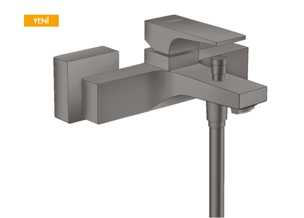 HG Metropol® Tek kollu banyo bataryası aplike Mat siyah krom