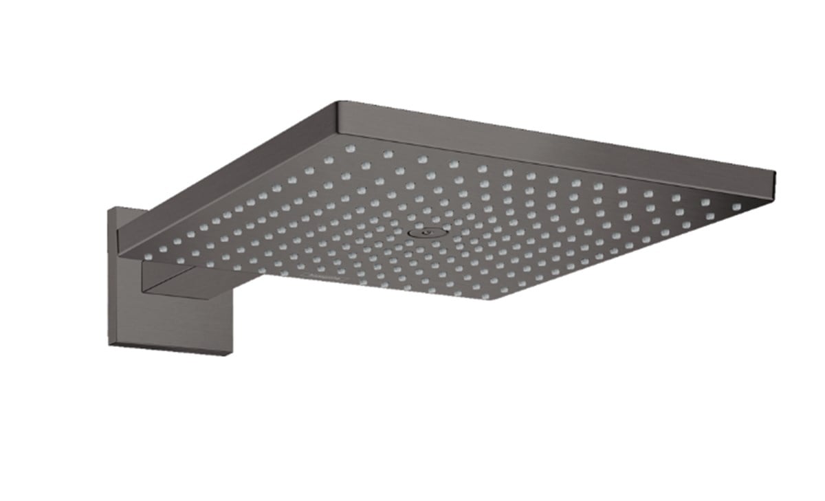 HG Raindance® E Tepe duşu 300 1jet, duş dirseği ile Mat siyah krom