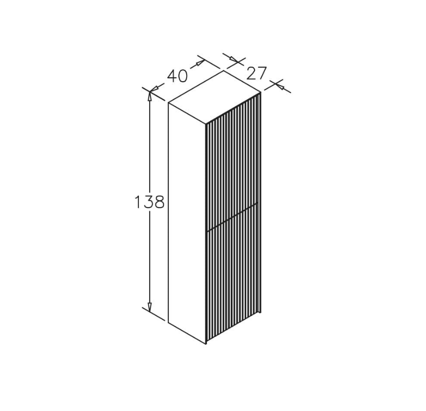 Orka Cube Boy Dolabı Lake Mat Açık Mavi-CUBEBYDM