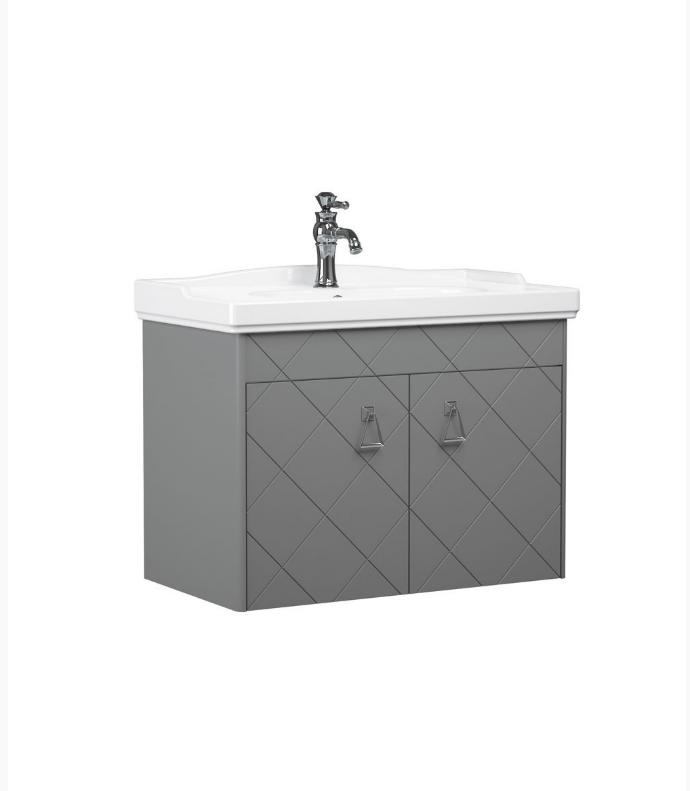 Orka Dream Banyo Dolabı Takımı 85 cm Lake Mat Gri-DREAM85G