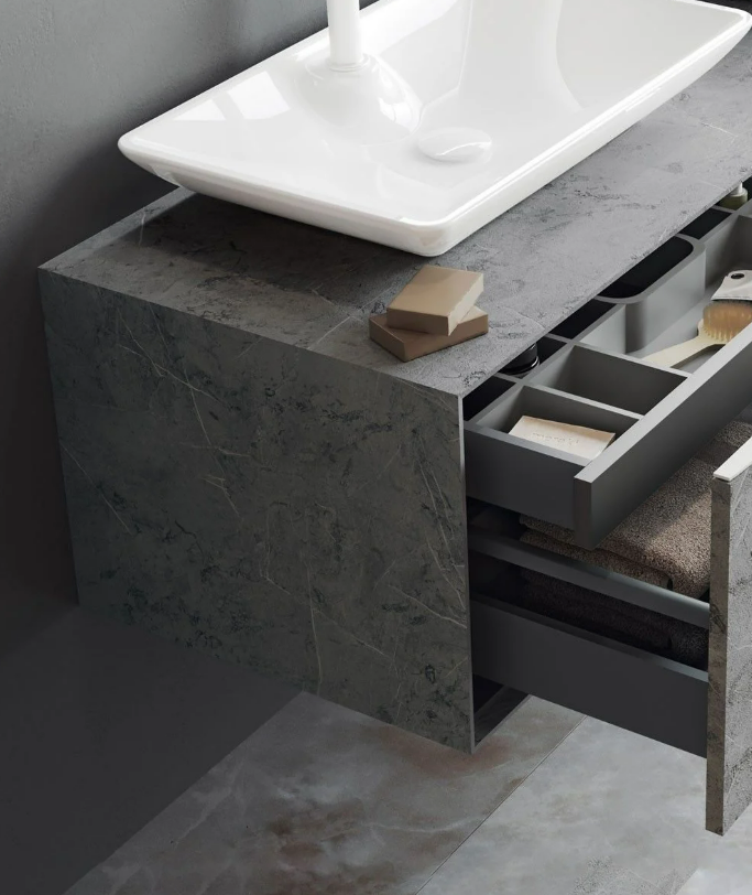 Orka Mono Banyo Dolabı Takımı 100 cm,Albox Ledli Ayna-MONO100A