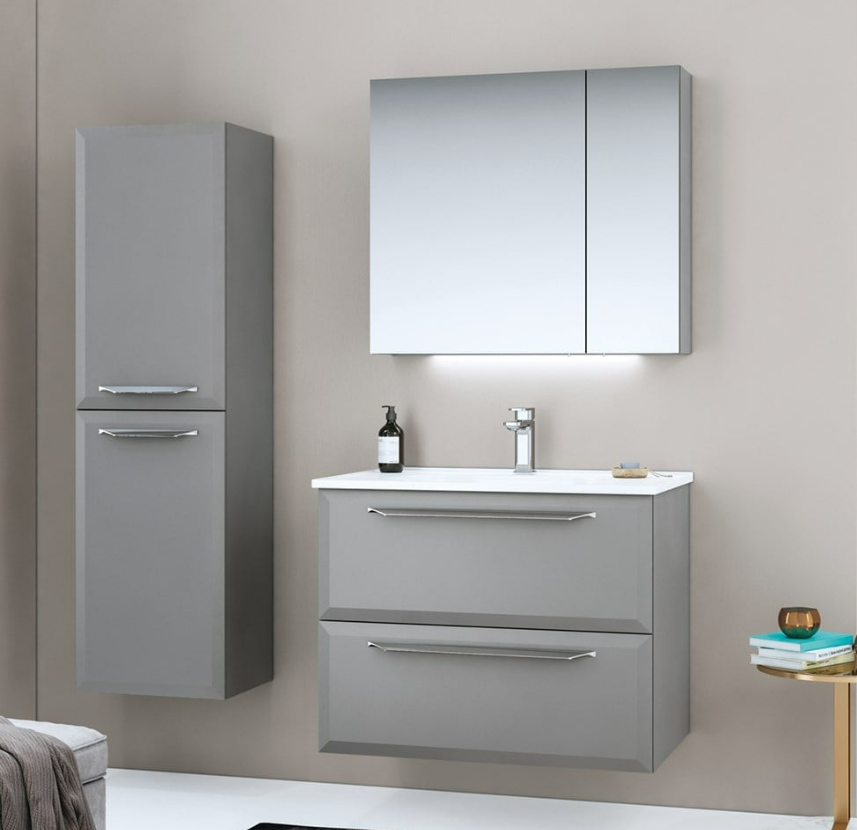 Orka Nuvola Banyo Dolabı Takımı 100 cm Parlak Lake Gri-NUVOLA100G